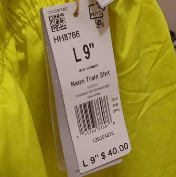 Adiddas Neon Train Shrt L9 - Picture 7 of 8